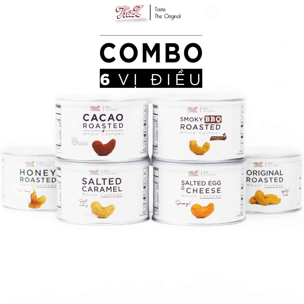 Combo 6 Vị Điều Kaz Cao Cấp Lon Thiếc