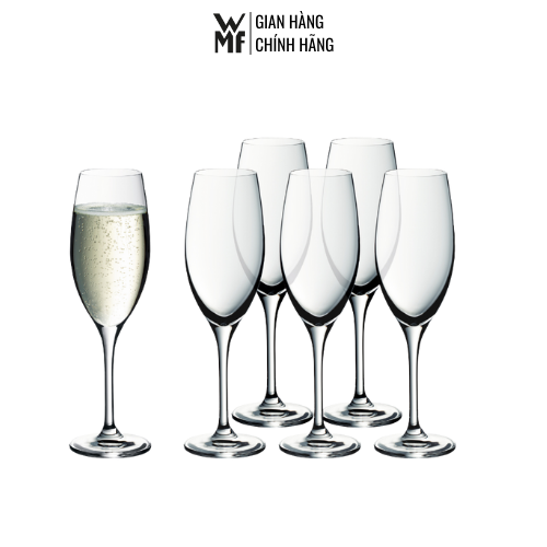 Bộ 6 ly uống sâm panh wmf easy plus thiết kế từ thủy tinh pha lê 250ml x 6 ly cao 22cm - 0910259990