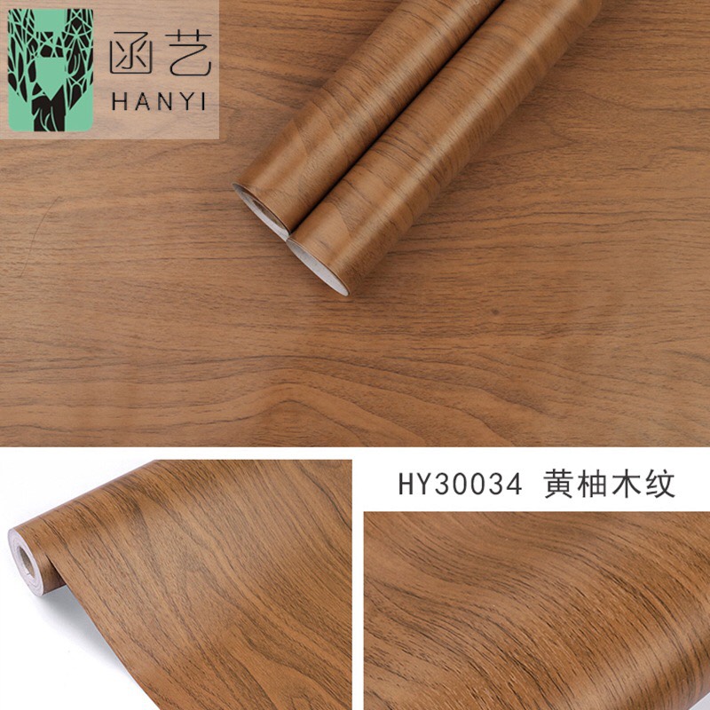 Cuộn 5m decal giả gỗ giấy dán tường khổ 45cm - ván giả gỗ