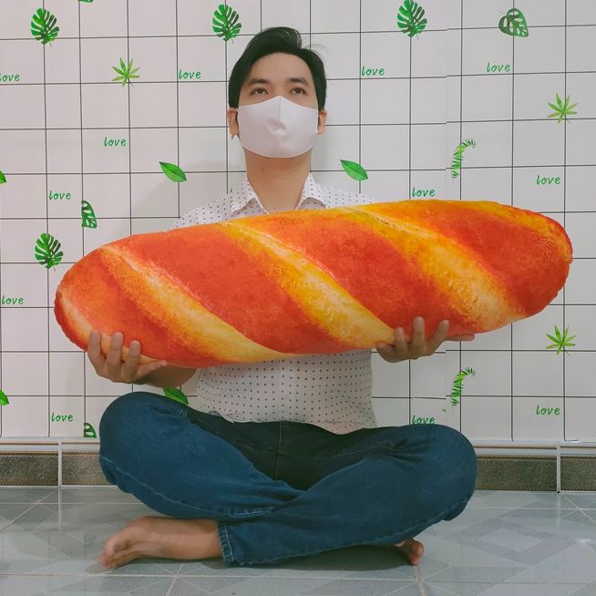 (TẶNG BÁNH NHỎ) GỐI ÔM BÁNH MÌ CHO BÉ VẢI MỊN CAO CẤP HÀNG XUẤT KHẨU CHẤT LƯỢNG CAO