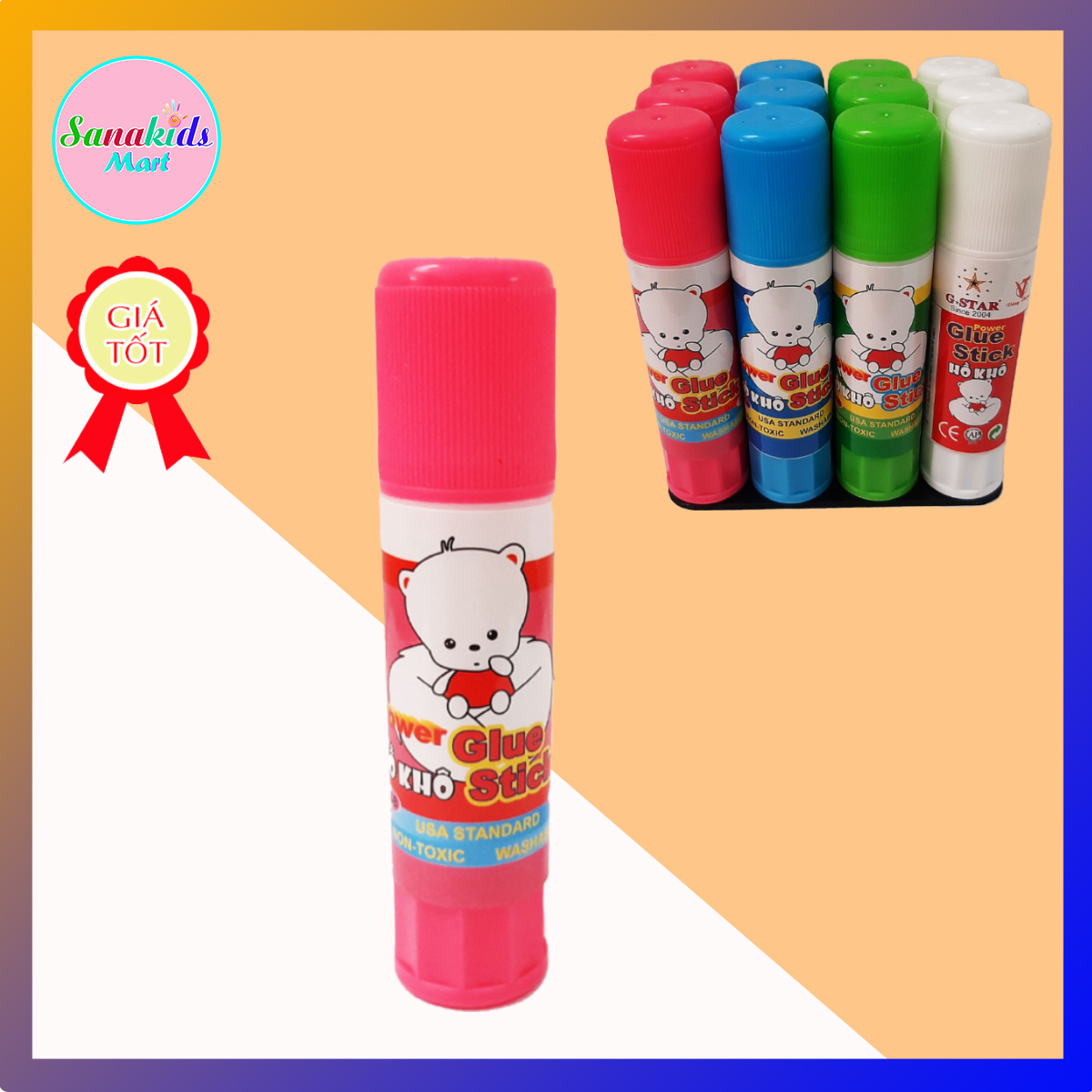 [HCM]Combo 2 thỏi hồ khô G-star dán giấy siêu dính