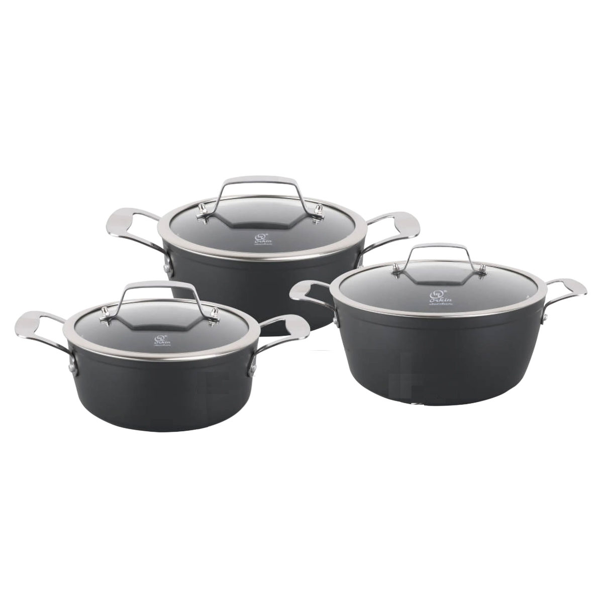 Bộ 3 nồi nhôm chống dính đáy từ orkin thái lan or-08 gồm size 20/24/28cm