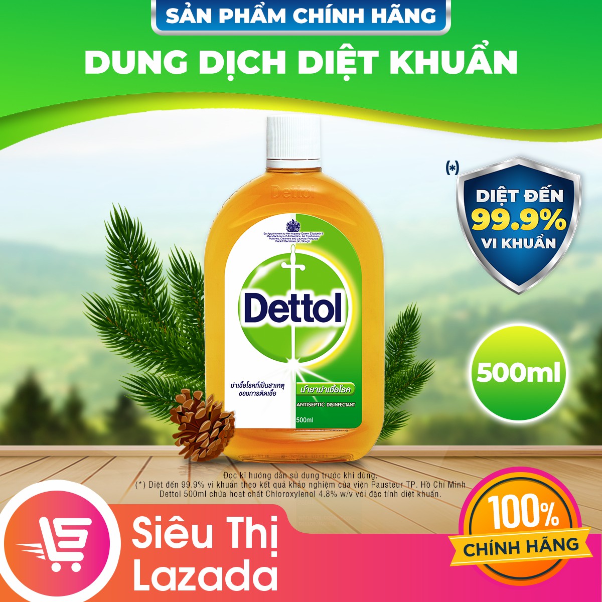 [HCM]Dung dịch diệt khuẩn đa năng Dettol 500ml