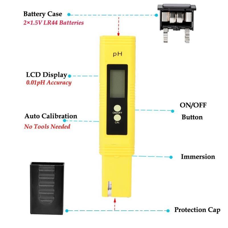 Bút đo độ PH, máy đo PH, dụng cụ đo PH (PH-2, Có đèn led)