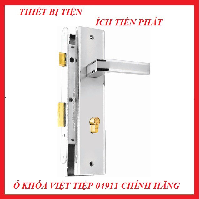 Bộ Ổ Khóa Cửa SVIỆT TIỆP Tay Gạt 04911 Hợp Kim Kza3 Cao Cấp (Chính Hãng)