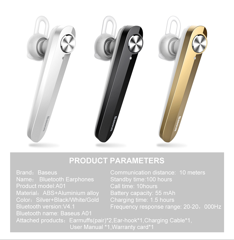 Tai nghe bluetooth Baseus NGA01-0S - Tai nghe bluetooth 1 tai
