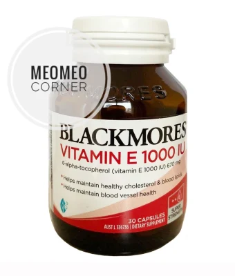 Viên bổ sung vitamin E 1000iu 30 viên Blackmores Vitamin E Úc
