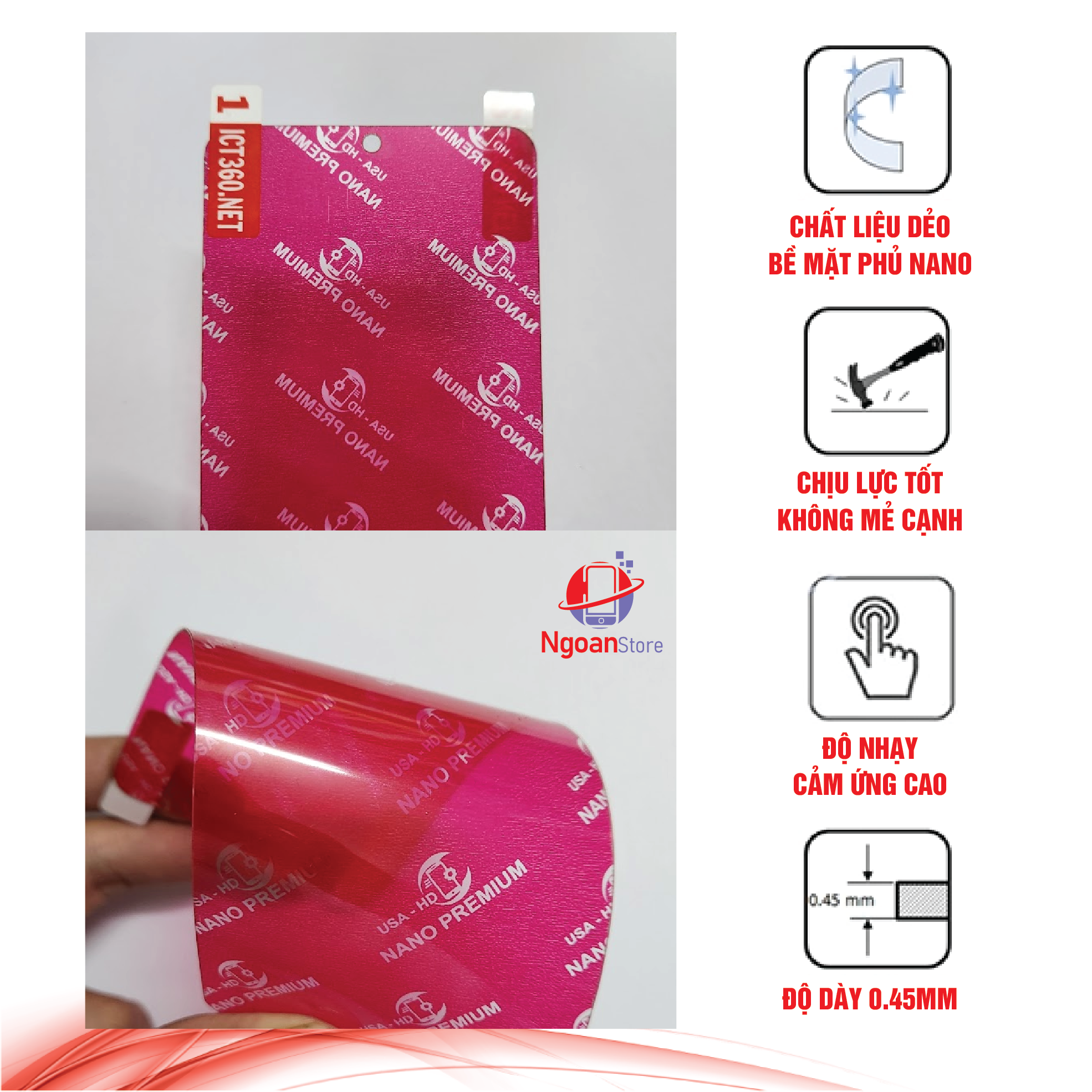 Cường lực dẻo nano