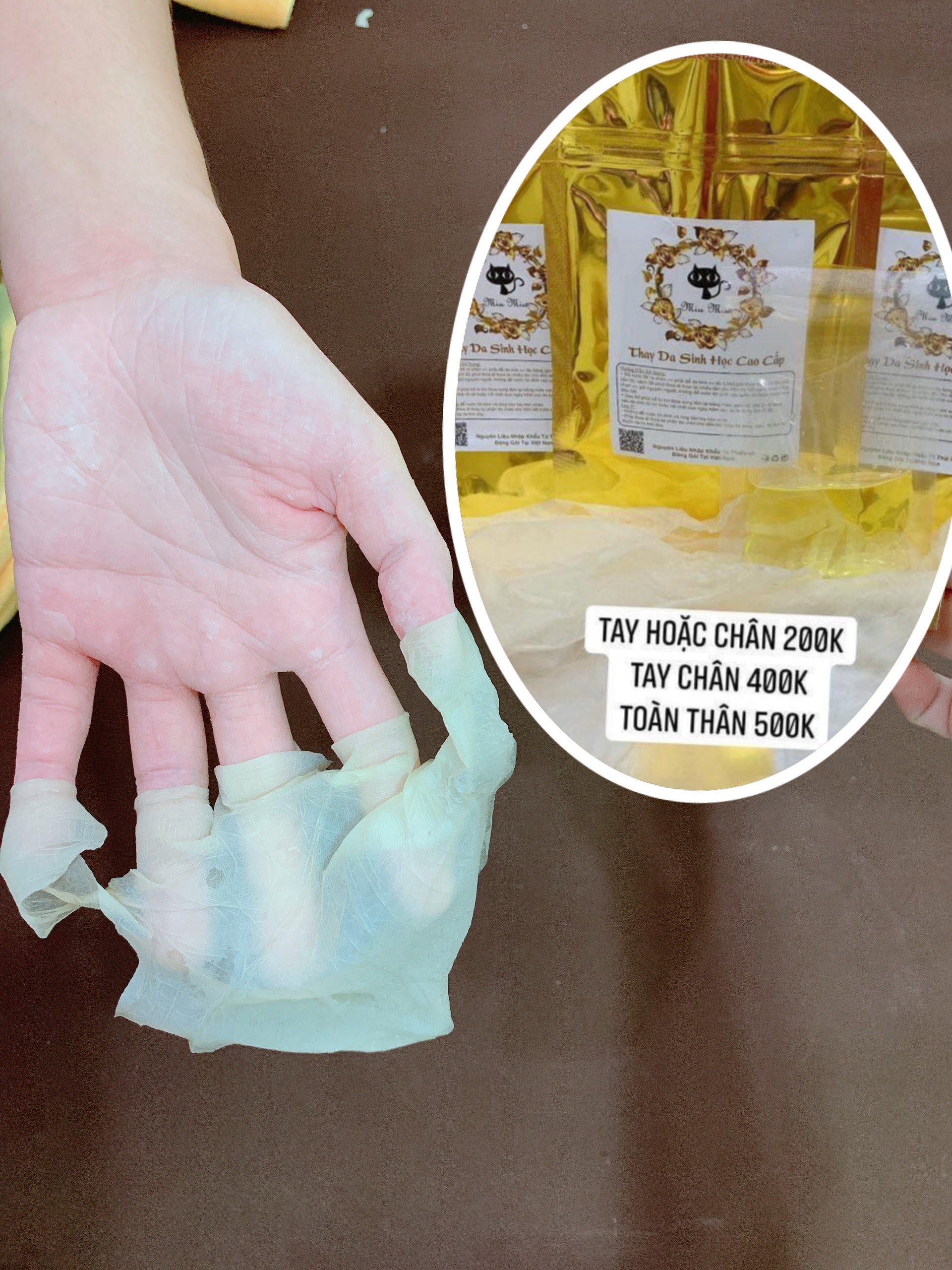 Sét lột tay hoặc chân cấp cấp 60p tặng kèm dưỡng ẩm