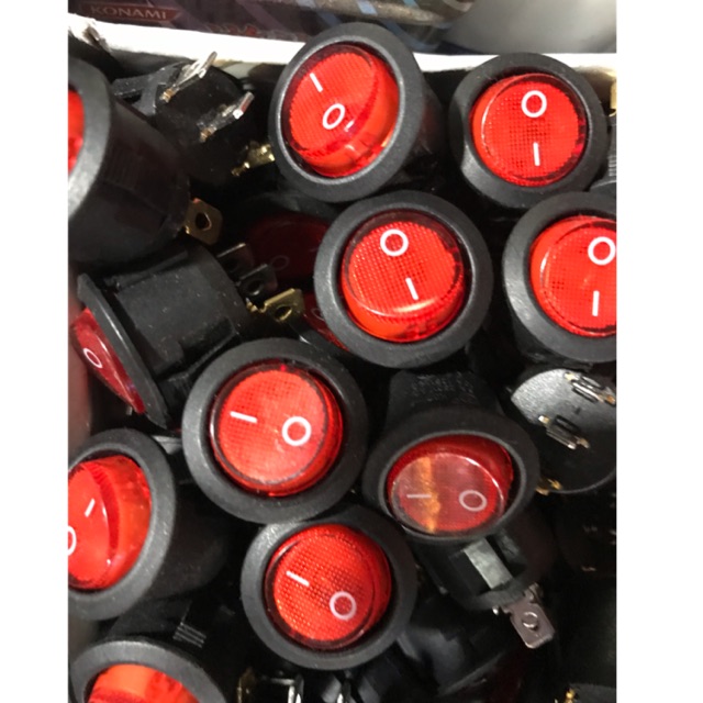 5 Công tắc tròn 3 chân có đèn báo ( ON-OFF)