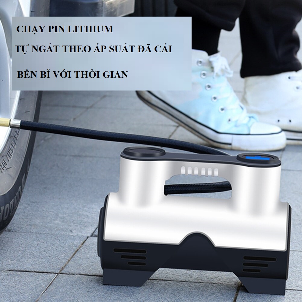 Máy bơm lốp ô tô điện 12v công suất cao di động cho xe hơi