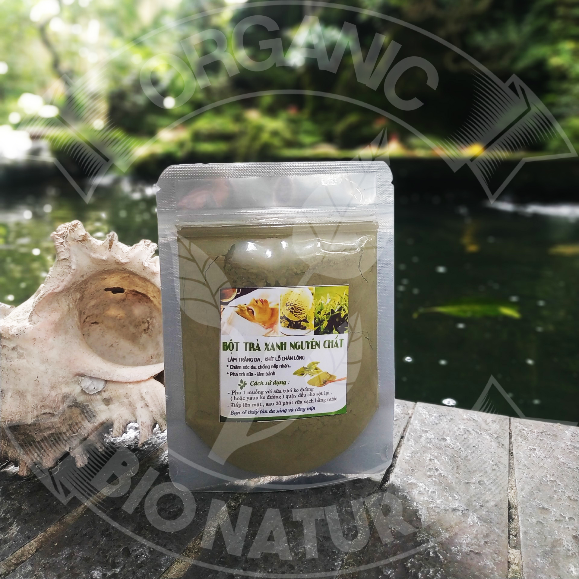 [HCM][BIONATURALVN] Bột đắp mặt nạ Bột Trà Xanh Nguyên Chất HANDMADE 50gr