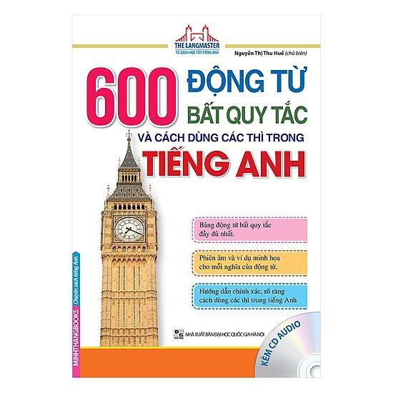 Sách - 600 động từ bất quy tắc và cách dùng các thì trong tiếng anh kèm cd