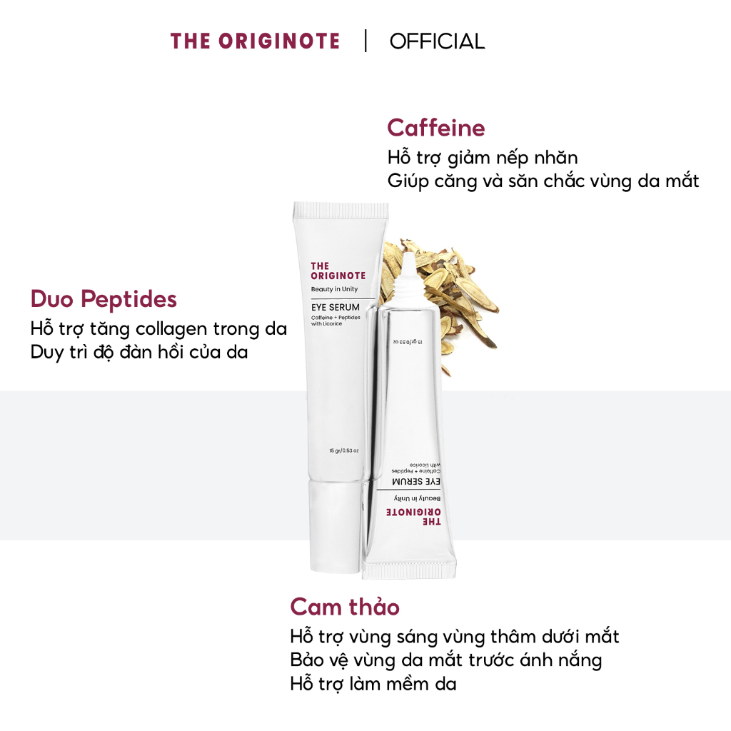 Combo kem dưỡng ẩm và kem mắt The Originote Hỗ trợ dưỡng ẩm da mặt giảm thâm quầng thâm mắt skincare