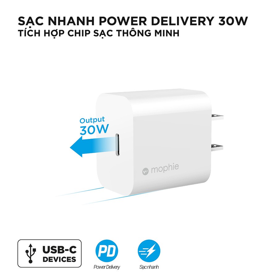 Cốc sạc nhanh MOPHIE Power Delivery PD 30W