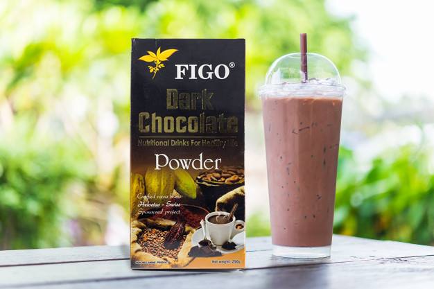 [Bán chạy] Bột socola dòng Balance pha uống Figo 80% cacao ( pha chế cacao sữa đá, nóng, socola đá xay)