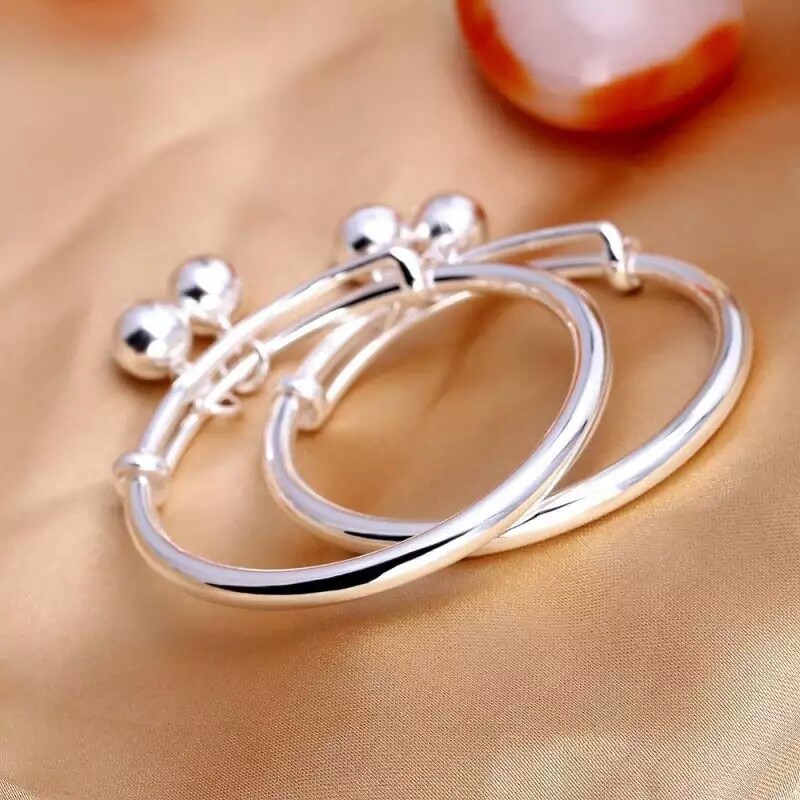 Lắc Tay Bạc Lắc Chân Bạc Cho Bé Có Chuông