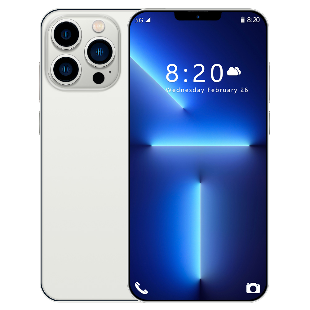 Ip13 pro max cheap original murah mobile phone full hd 6.8inch screen 2 + 16gb dual sim card hd camera 32 + 50mp 6800 battery mah genuine cheap phone