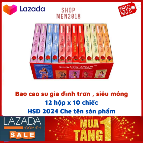 Bao cao su gia đình loại tốt Condom 1 hộp 120 cái hương dâu có bôi trơn HSD 2025- Hàng Việt Nam chất lượng cao nhập khẩu