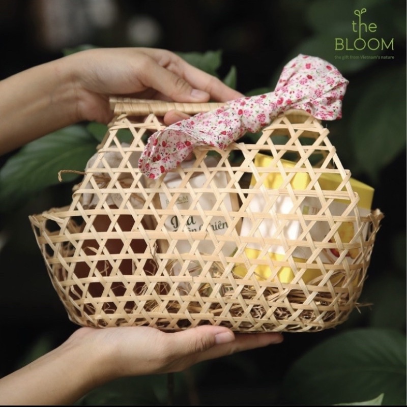 [QUÀ TẶNG TRUNG THU] Lẵng quà tre, giỏ tre đựng quà, làn tre đựng quà tết