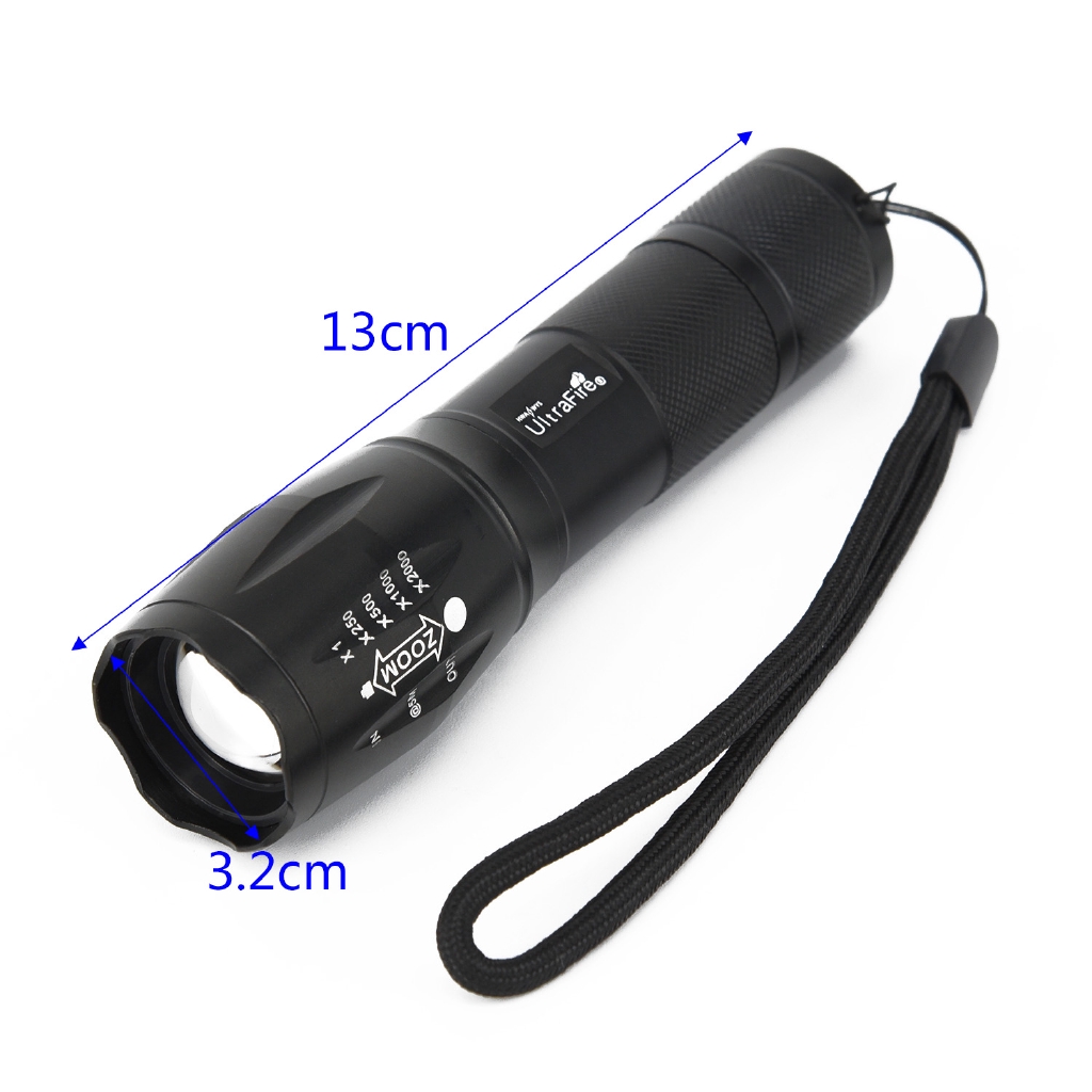 [HCM]Đèn pin siêu sáng Ultrafire XMLT6 mẫu mới 2021 (Đen)