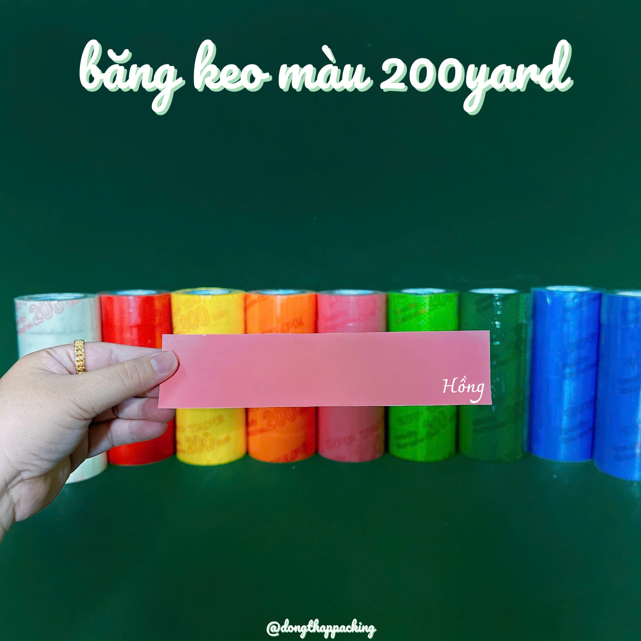 1 CUỘN BĂNG KEO MÀU 200 YARD 300gram