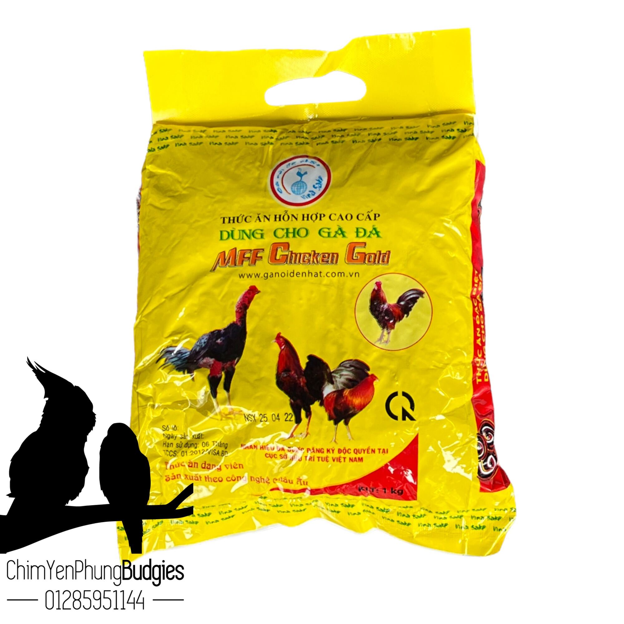 Cám gà đá chicken gold nhỏ 1kg - thức ăn gà cao cấp vinasake.