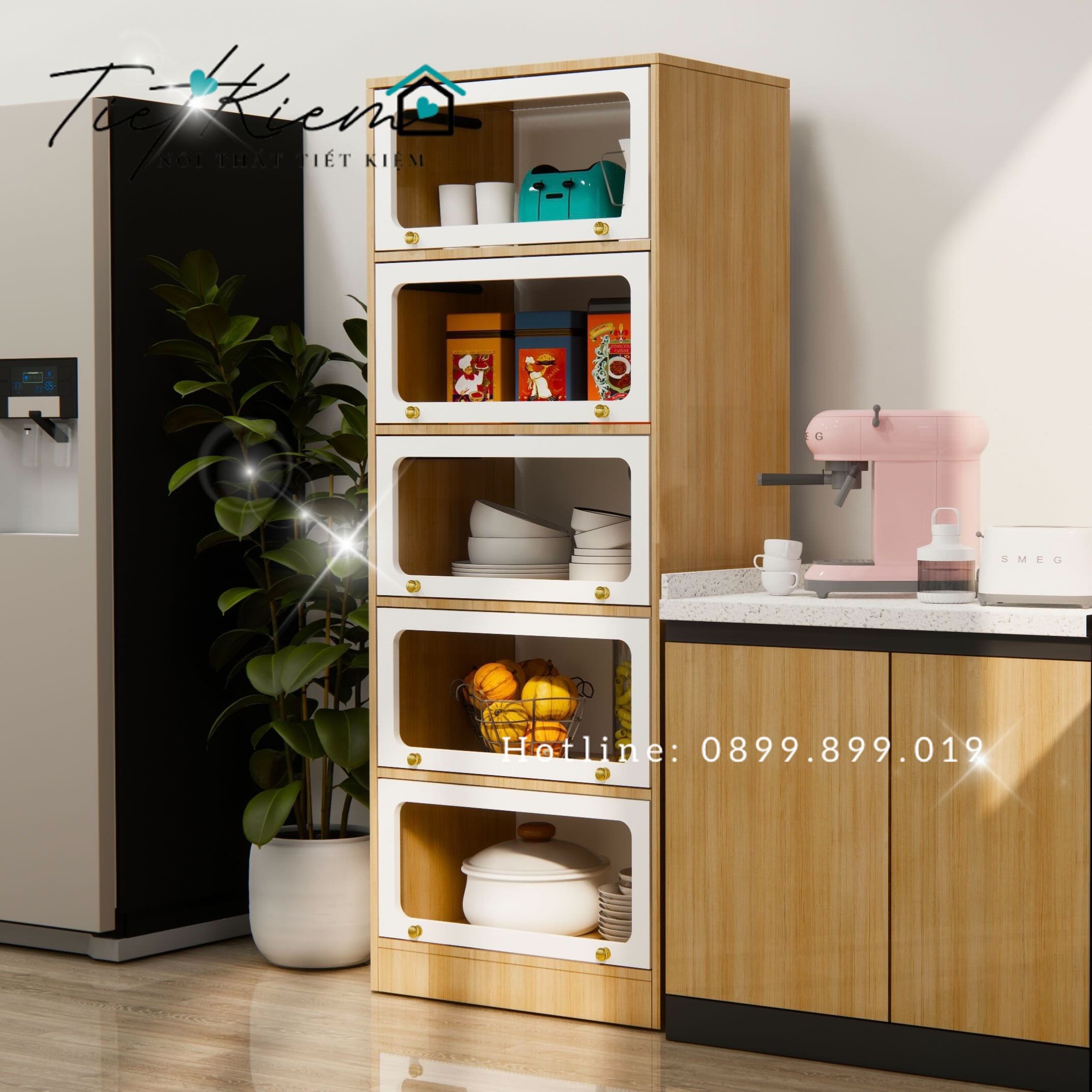Tủ kệ bếp đẹp thông minh K1460