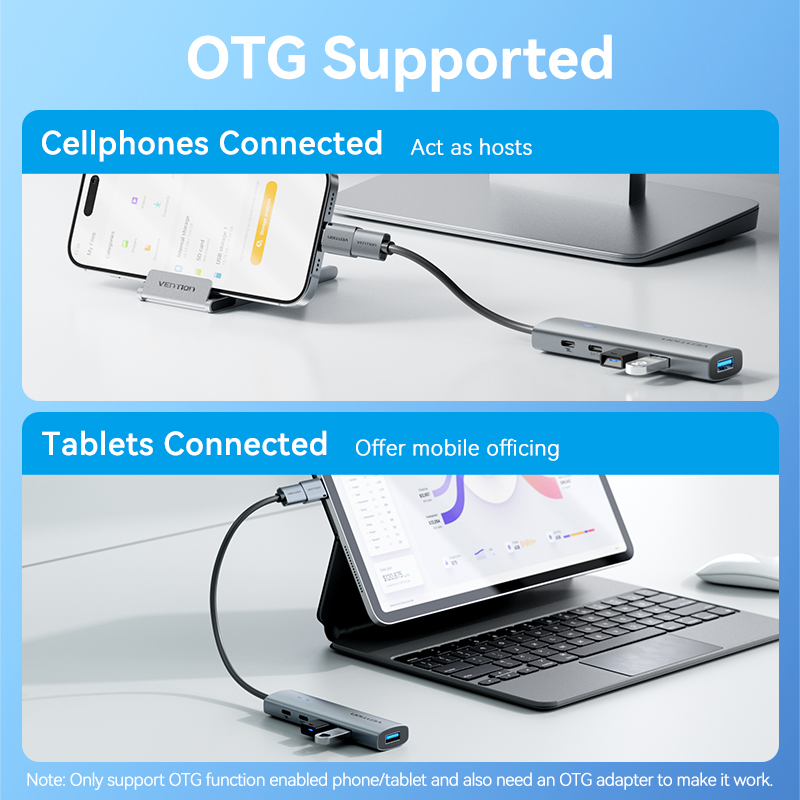 Vention USB Hub 3.0 4 Cổng - Bộ Chia Cổng USB Tốc Độ Cao 5Gbps - Hỗ Trợ Ổ Cứng 8TB, Tương Thích Windows/Mac - Thiết Kế Nhỏ Gọn, Cắm Là Chạy - Hàng Chính Hãng