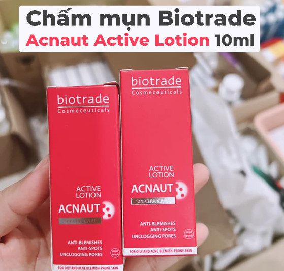 Lotion chấm mụn sưng viêm Biotrade Acnaut Active Lotion 10ml