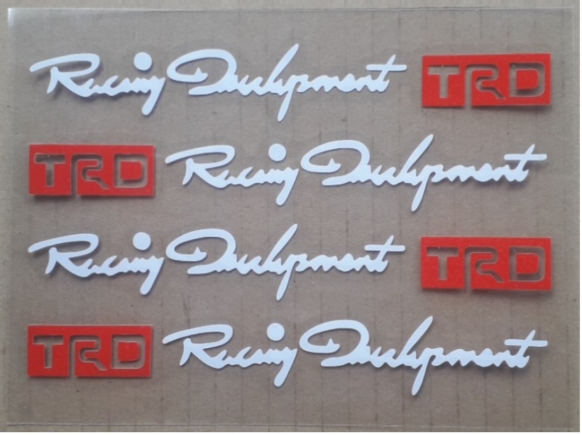 Bộ 4 tem Decal "Racing develement TRD"