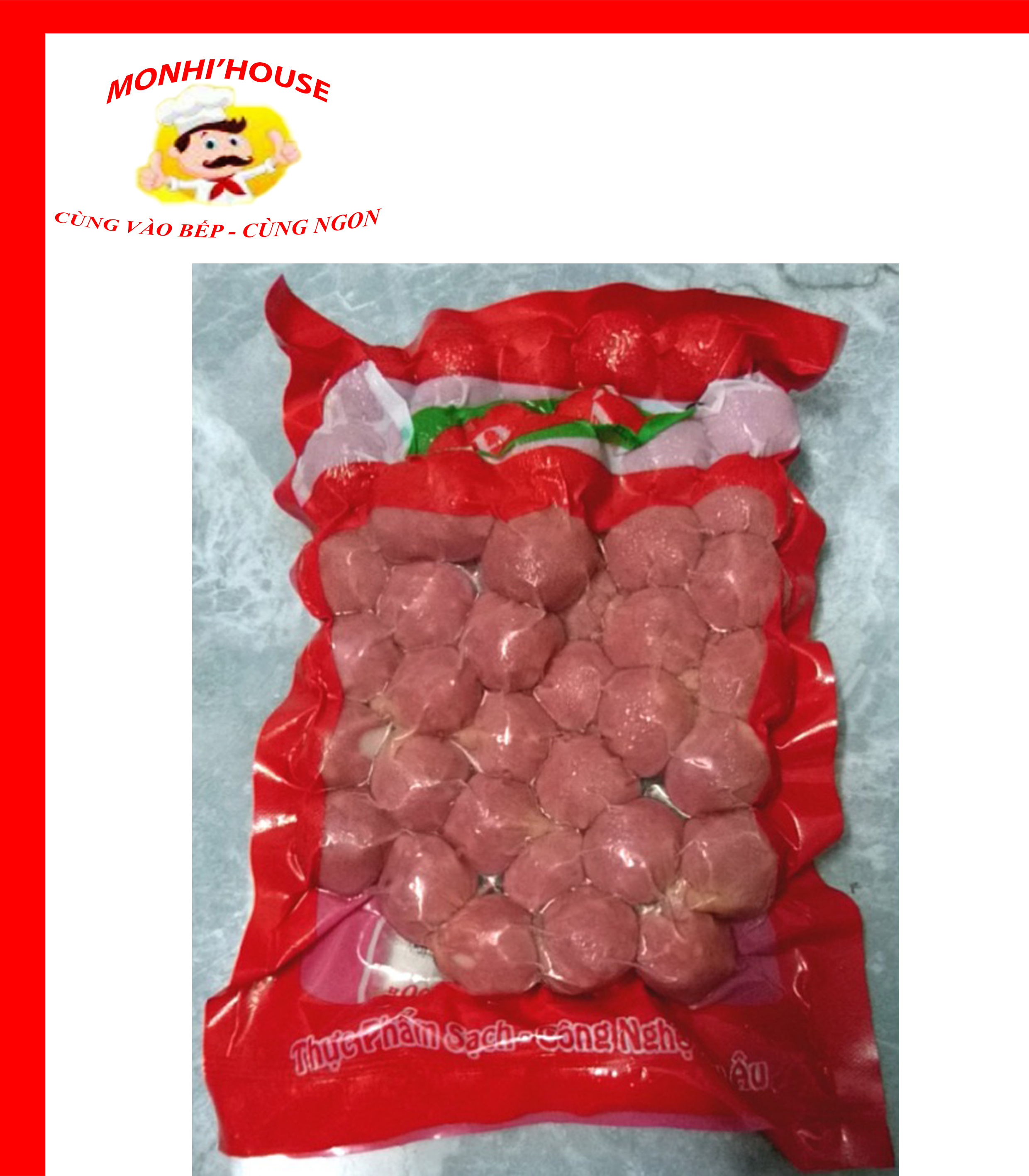 Gói 500g Xúc xích Hồ Lô ĐNÁ(40-45 viên)