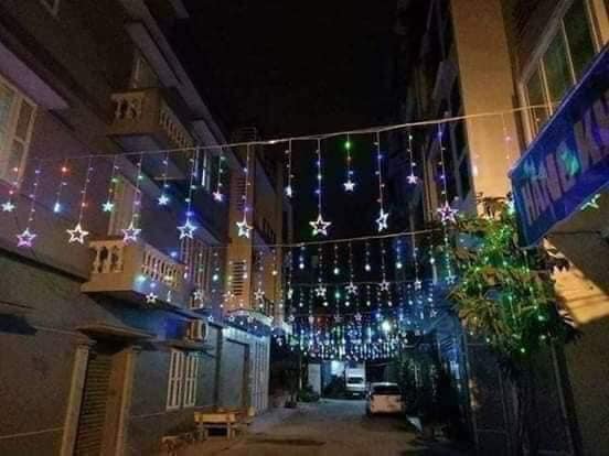 Đèn Led Chớp Nháy Thả Mành Hình Ngôi Sao