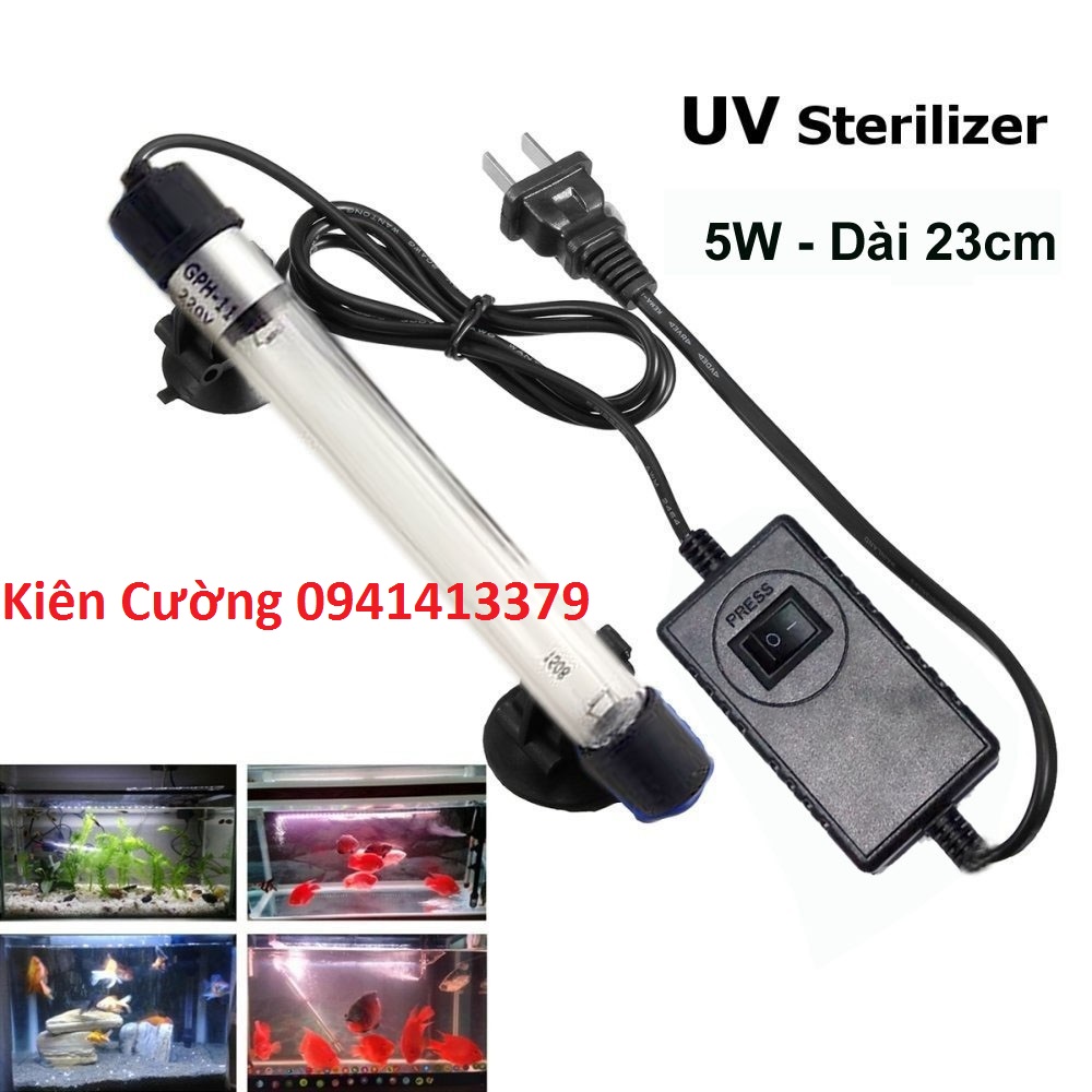 Đèn UV 7w Diệt Tảo Diệt Khuẩn Cho Bể Cá cao cấp