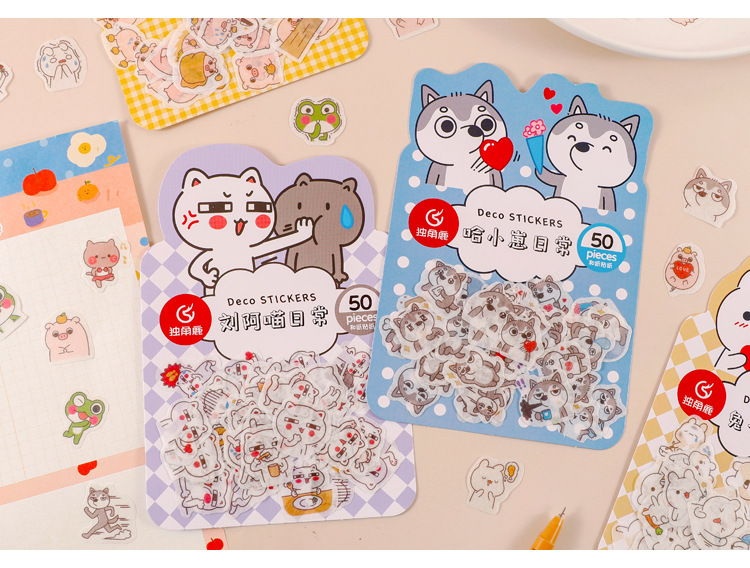 HÌNH DÁN STICKER DỄ THƯƠNG NHIỀU MIẾNG NHỎ - 50 MIẾNG