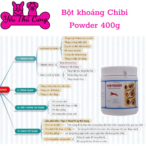 Bột khoáng Chibi Powder 400g - YÊU THÚ CƯNG - 0178