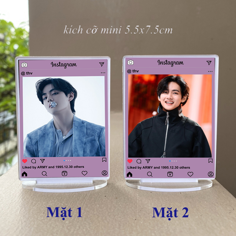 Tượng instagram BTS kích cỡ mini ( in 2 mặt khác nhau)