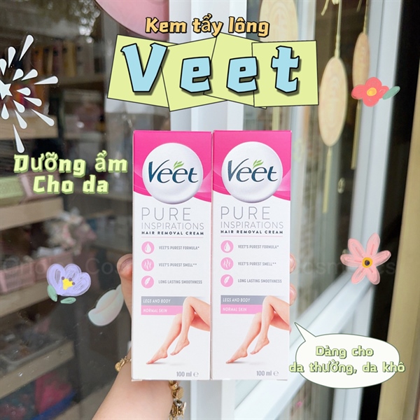 HSD 8/26 Kem Tẩy Lông Veet Pure Inspirations Dành Cho Da Thường 100ml