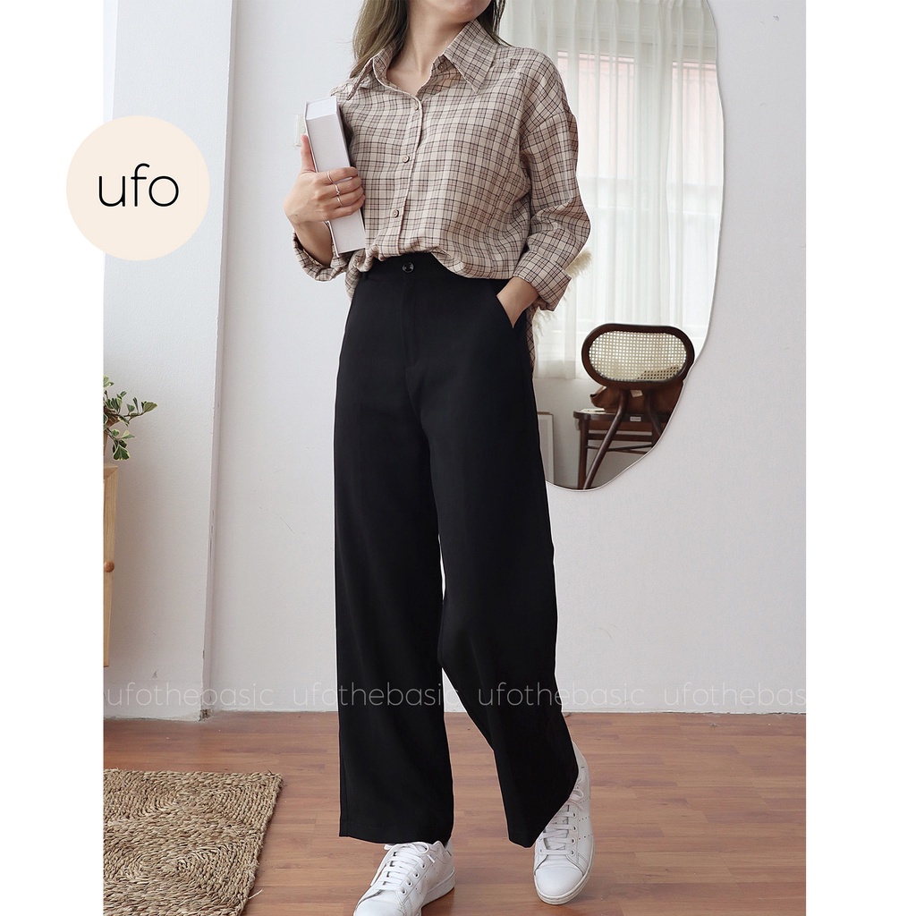 [Nhập LAZLOOK99 GIẢM 100K/500K] Quần ống rộng dáng suông dài – Straight Trousers – ufo.thebasic