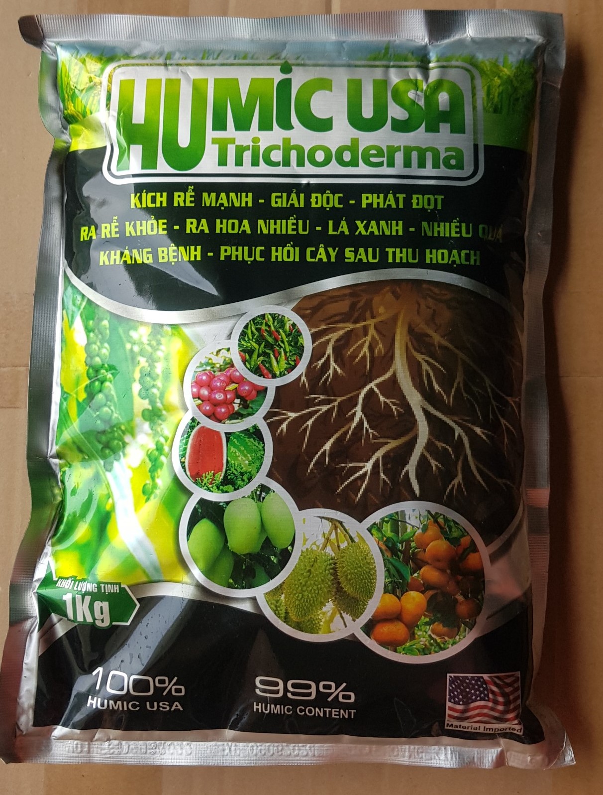 Humic USA/Humic trichoderma/Trichoderma Humic/Humic/Humic K/Humic Mỹ (gói 1kg)