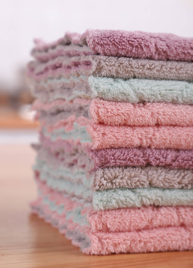square hand towel, super absorbent multi-purpose kitchen towel with fine cloth, no worry about scratching reusable objects