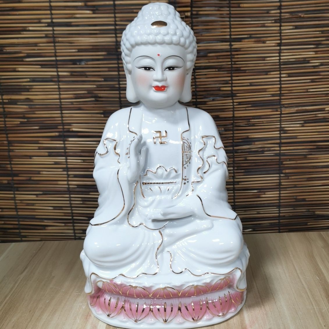 Phật tổ như lai gốm sứ tượng phật tam bảo đồ trang trí thờ phật thích ca mâu ni thích ca thích ca thích ca đồ trang trí phật thích ca