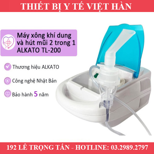 Máy xông khí dung và hút mũi 2 trong 1 alkato tl-200 - bảo hành 5 năm