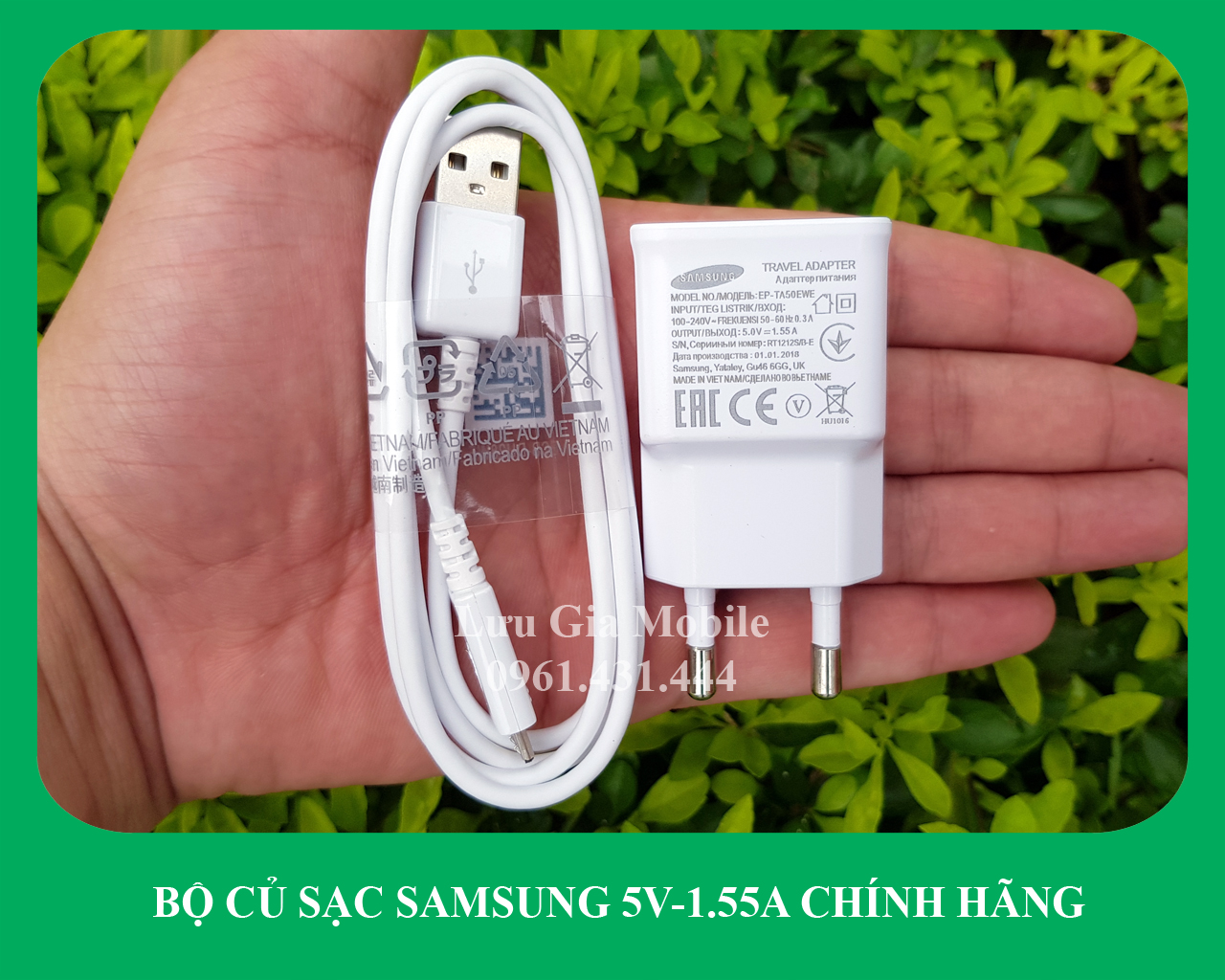 [1.55A-5V] Bộ củ sạc Samsung A01 công ty | Galaxy A01 Core