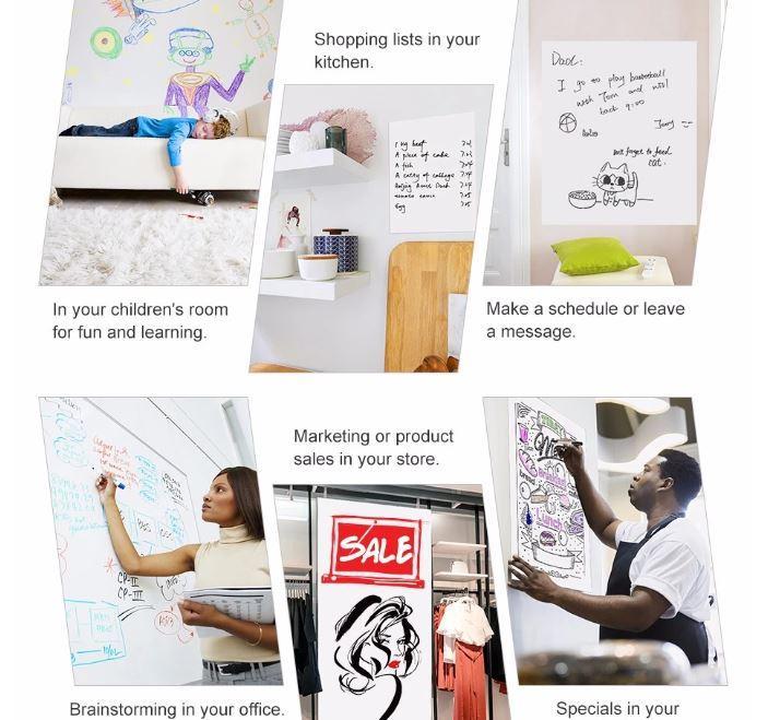 Decal dán tường làm bảng viết Bảng viết dán tường tiện lợi KÍCH THƯỚC 60 X 200 CM