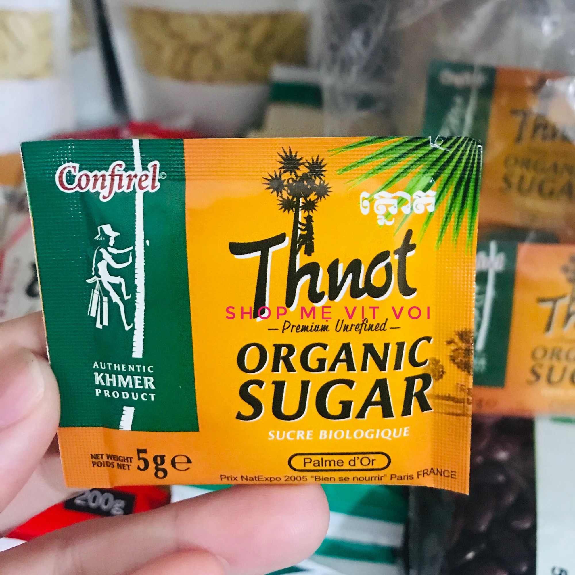 Đường thốt nốt hữu cơ 2 gói (5gr/ gói)