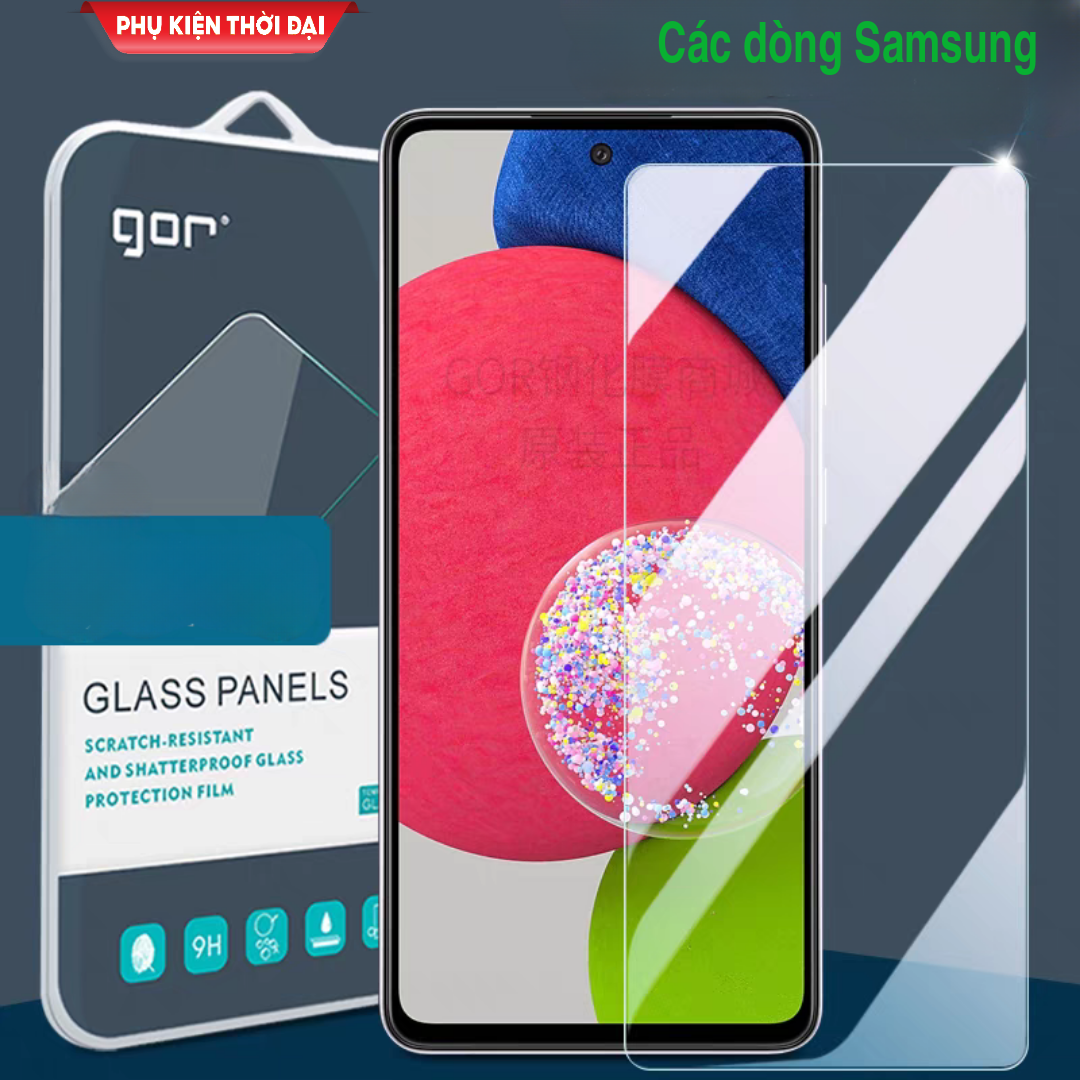 Cường lực Samsung A51 / A52 / A52s 5G / A53 5G / A54 5G hiệu Gor trong suốt 9H / 2.5D trơn mượt ( tặng keo mép )