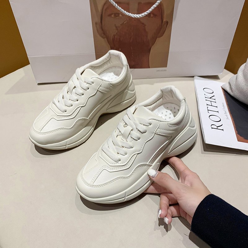 Giày Thể Thao Nữ Sneaker Có Dây Buộc Da Mịn VG523