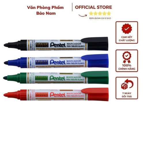 Bút dạ viết bảng Pentel chính hãng ,Bút có các màu xanh, đỏ ,đen