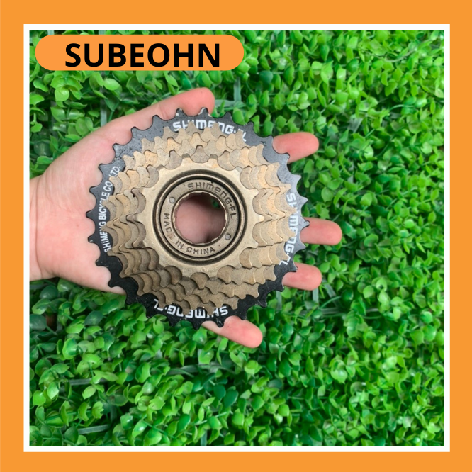 Líp 7 tầng vặn ren shimano - ảnh thật